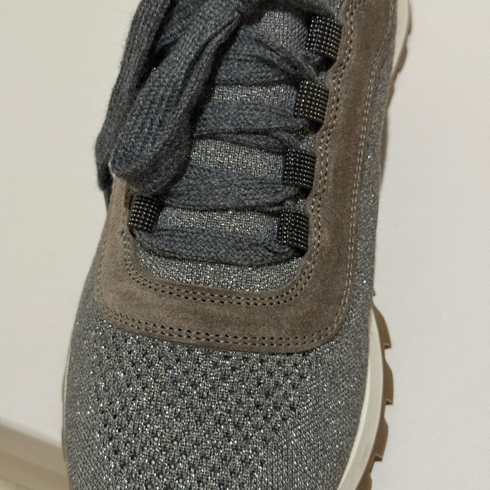 Brand New In Box Brunello Cucinelli Sparkling Knit Sneakers 38.5 - Picture 6 of 16